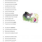 Roald Dahl   Poem   Little Red Riding Hood Worksheet   Free Esl | Little Red Riding Hood Worksheets Printable