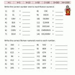 Roman Numerals Worksheet | Printable Roman Numerals Worksheets