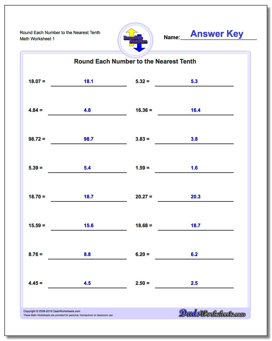 Rounding Numbers | Free Printable 4Th Grade Rounding Worksheets