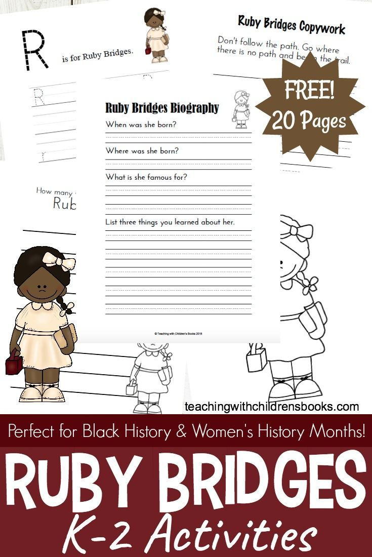 Ruby Bridges Activities And Printables For Black History Month | Ruby Bridges Printable Worksheets
