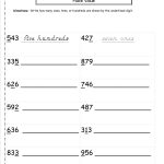Second Grade Place Value Worksheets | Place Value Hundreds Tens Ones Worksheets Printable