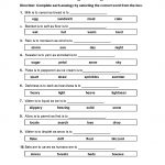 Selecting Analogy Worksheets | School | Worksheets | Analogy Worksheets For Middle School Printables