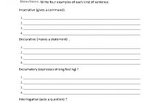 Free Printable Types Of Sentences Worksheets