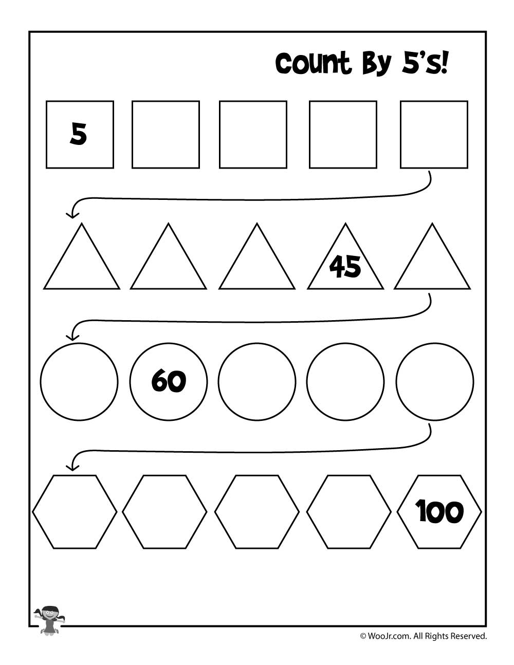 Simple Skip Counting Worksheets To Print | Woo! Jr. Kids Activities | Skip Counting By 3 Printable Worksheets