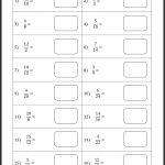 Simplifying Or Reducing Fraction Worksheets | For My Kiddies | Fraction Worksheets For 6Th Grade Printable