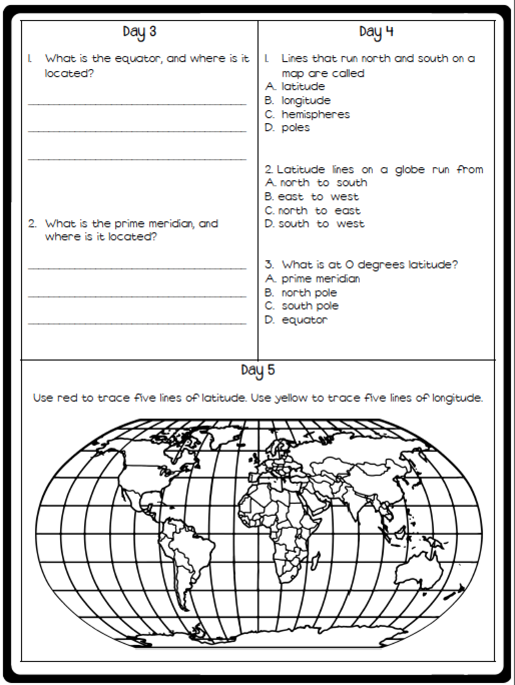 Social Studies &amp;amp; Science Morning Work, A Freebie, And A Sale | Free Printable Fifth Grade Social Studies Worksheets