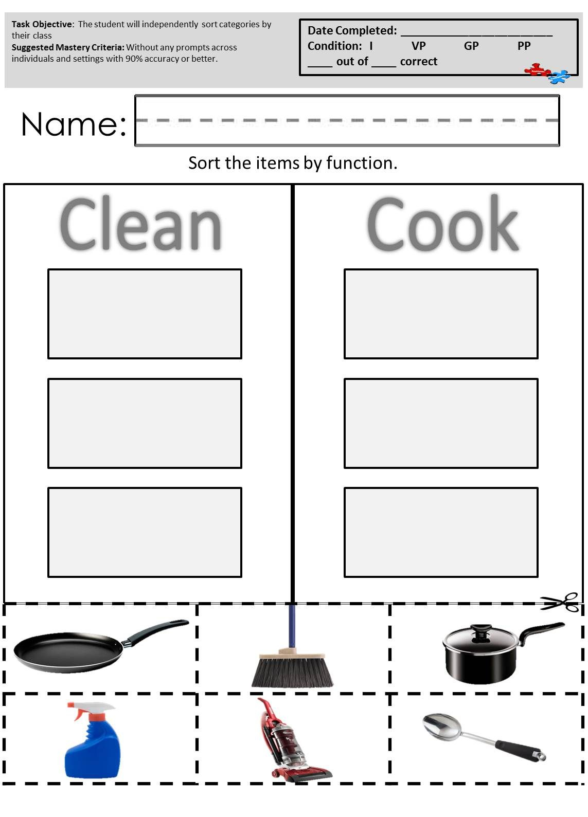 Sort The Itemfunction. Find These And Other Great Free | Free Printable Independent Life Skills Worksheets