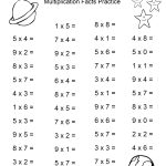 Space Theme   4Th Grade Math Practice Sheets   Multiplication Facts | 4Th Grade Printable Multiplication Worksheets