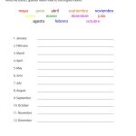 Spanish Months Worksheet From #classroomiq | Spanish Worksheets | Free Printable Elementary Spanish Worksheets