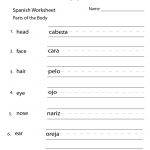 Spanish Worksheets For Kindergarten | Worksheet 1 Best Quality | Free Printable Elementary Spanish Worksheets