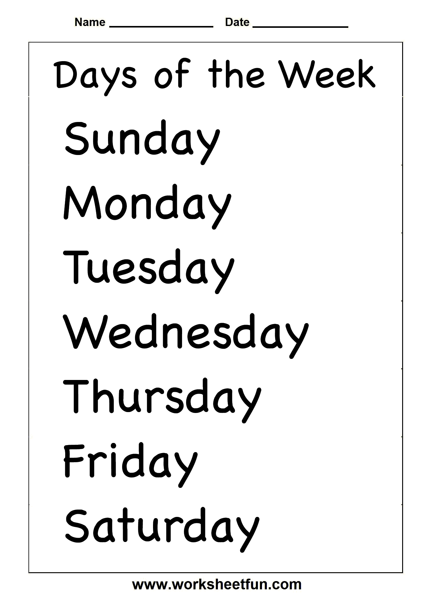 Spelling – Days Of The Week / Free Printable Worksheets – Worksheetfun | Printable French Worksheets Days Of The Week