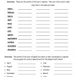 Spelling Months Of The Year In Spanish With Key | Spanish Lessons | Spanish Alphabet Worksheet Printable