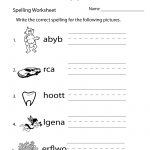 Spelling Test Worksheet   Free Printable Educational Worksheet | Free Printable Spelling Worksheets