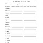 Spelling Worksheets | Fourth Grade Spelling Worksheets   Free | Printable Spelling Worksheets