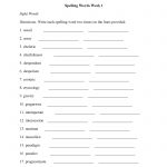 Spelling Worksheets | High School Spelling Worksheets | Free Printable Spelling Worksheets For Adults