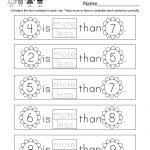Spring Math Worksheet   Free Kindergarten Seasonal Worksheet For Kids | Free Printable Math Worksheets For Kindergarten