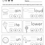Spring Spelling Worksheet   Free Kindergarten Seasonal Worksheet For | Printable Spelling Worksheets For Kindergarten