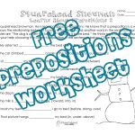 Squarehead Snowman: Prepositions Practice 2 | Squarehead Teachers | Free Printable Worksheets For Prepositions