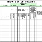 Step Checklist Template Samples Review Of Our Fears Worksheet | Printable Aa Step Worksheets