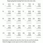 Subtraction With Regrouping Worksheets | Printable Addition And Subtraction Worksheets For Grade 3