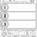 Syllables (Cut And Paste) | April Classroom | Syllables Kindergarten | Free Printable Syllable Worksheets For Kindergarten