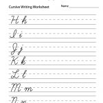 Teaching Cursive Writing Worksheet Printable   May Need This Because | Free Printable Script Writing Worksheets