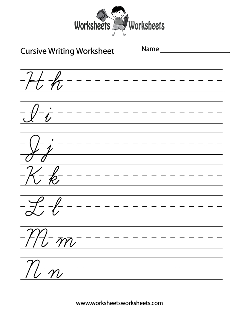 Teaching Cursive Writing Worksheet Printable - May Need This Because | Printable Writing Worksheets
