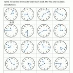 Telling Time Clock Worksheets To 5 Minutes | Learn To Tell The Time Printable Worksheets