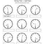 Telling Time Half Past The Hour Worksheets For 1St And 2Nd Graders | Free Printable Telling Time Worksheets For 1St Grade