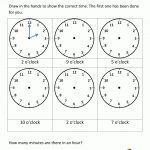 Telling Time Worksheets   O'clock And Half Past | Free Printable Time Worksheets For Kindergarten