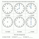 Telling Time Worksheets   O'clock And Half Past | Learn To Tell The Time Printable Worksheets
