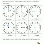 Telling Time Worksheets   O'clock And Half Past | Printable Clock Worksheets First Grade