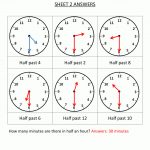 Telling Time Worksheets   O'clock And Half Past | Printable Clock Worksheets First Grade