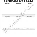 Texas State Symbols Worksheet Printable  Texas History   Texas | Texas History Worksheets Printable