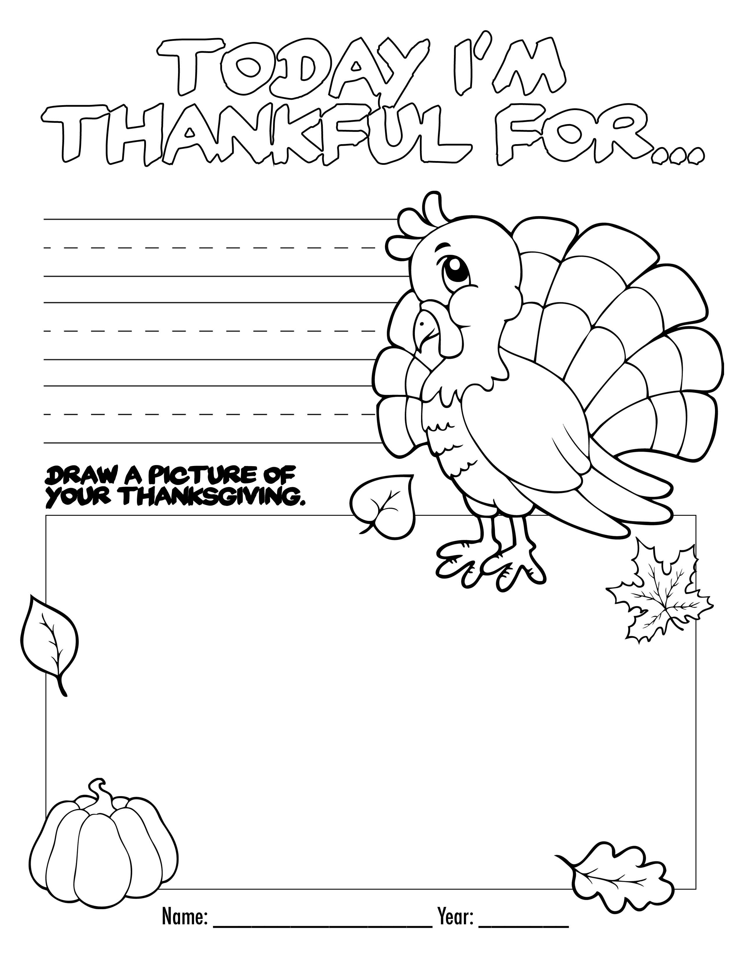 Thanksgiving Coloring Book Free Printable For The Kids! - Free | Free Printable Preschool Thanksgiving Worksheets