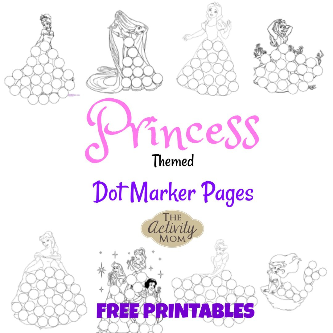 The Activity Mom - Princess Dot Marker Pages (Printable) - The | The Printable Princess Worksheets