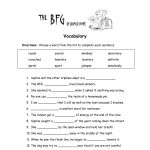 The Bfg Worksheets | The Bfg Vocabulary Worksheet | Education Items | Grade 3 Vocabulary Worksheets Printable