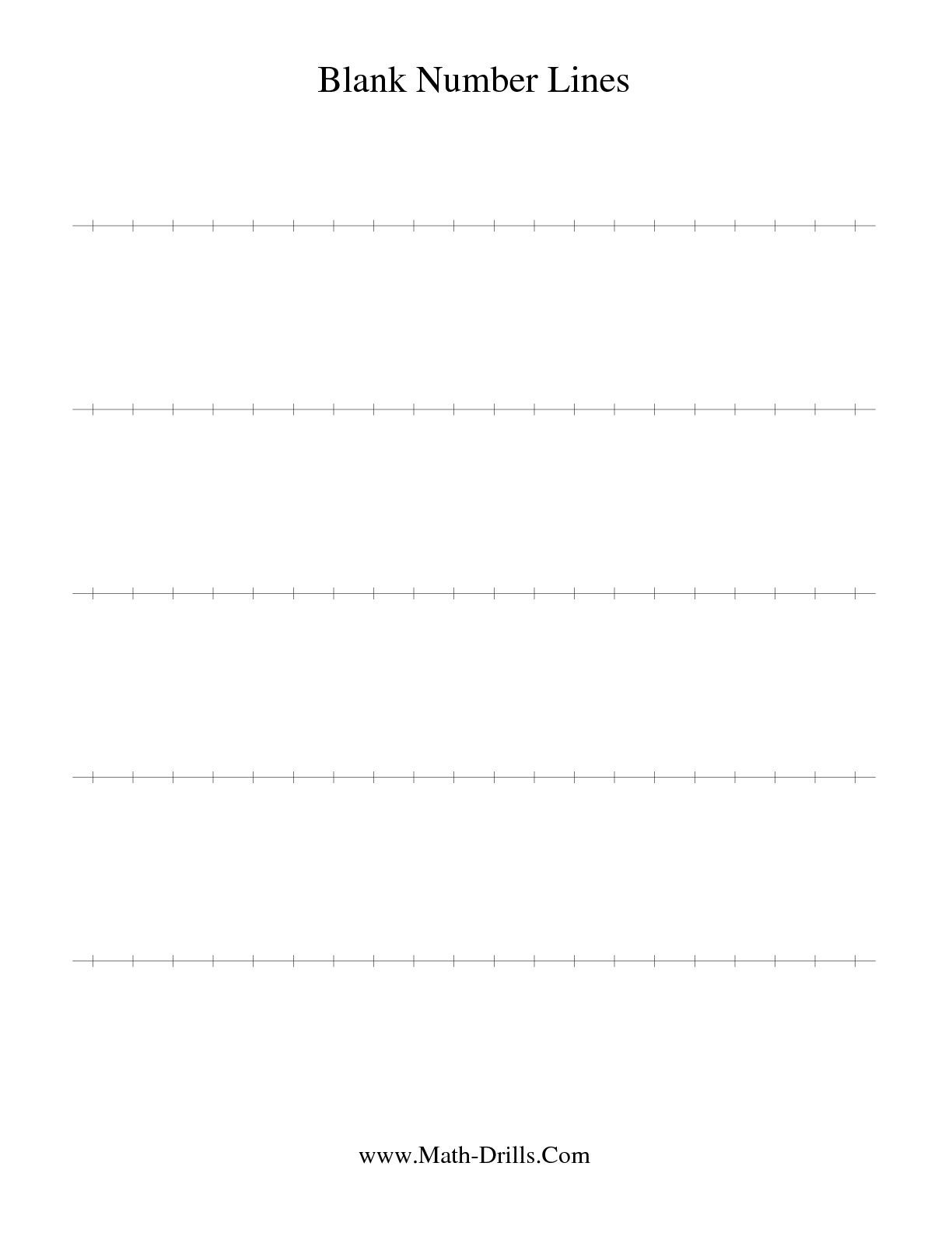 The Blank Number Line Math Worksheet From The Number Sense Worksheet | Free Printable Number Line Worksheets