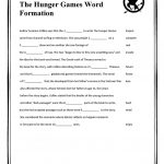 The Hunger Games Word Formation Worksheet   Free Esl Printable | Hunger Games Free Printable Worksheets