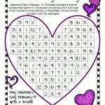 The Multiplication Facts To 144 A. Free Valentines Day Printable | Free Printable Valentine Math Worksheets