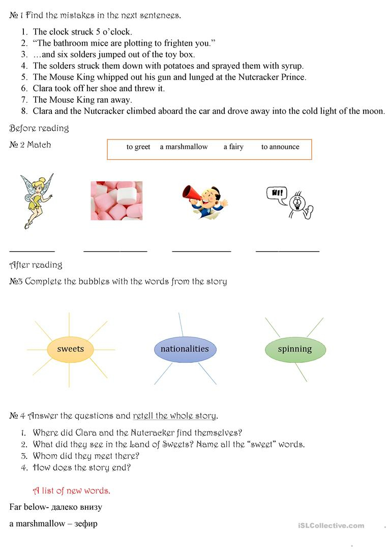The Nutcracker Worksheet - Free Esl Printable Worksheets Made | Nutcracker Worksheets Printable