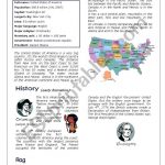 The United States Of America   Esl Worksheetanneclaire | Usa Worksheets Printables