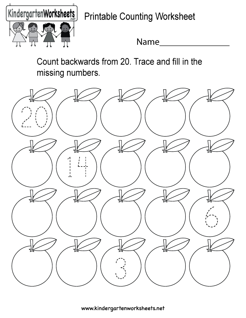 This Is A Backward Counting Worksheet For Kindergarteners. Kids Can | Printable Children&amp;#039;s Math Worksheets