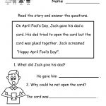 This Is A Reading Comprehension Worksheet Intended To Help Readers | Printable Reading Worksheets