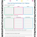 This Worksheet And Free Printable Helps Children Learn How To Set | Free Printable Goal Setting Worksheets For Students