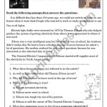 Thomas Edison   Esl Worksheetashraf Amir | Thomas Edison Printable Worksheets