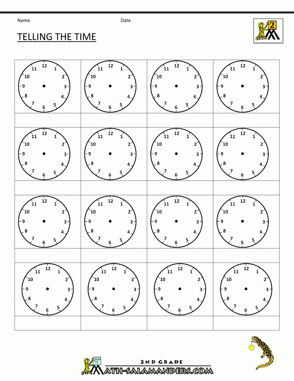 Time Worksheet O'clock, Quarter, And Half Past | Telling Time Worksheet Printable