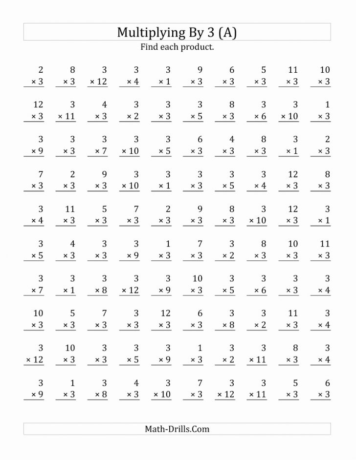 Timed Math Sheets For 4Th Grade Multiplication Worksheets 100 | Timed