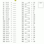 Times Table Tests   2 3 4 5 10 Times Tables | Test Worksheets Printable