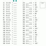 Times Table Worksheets 11 Times Table Test 3 | Dean's Worksheets | Free Printable Time Worksheets For Grade 3